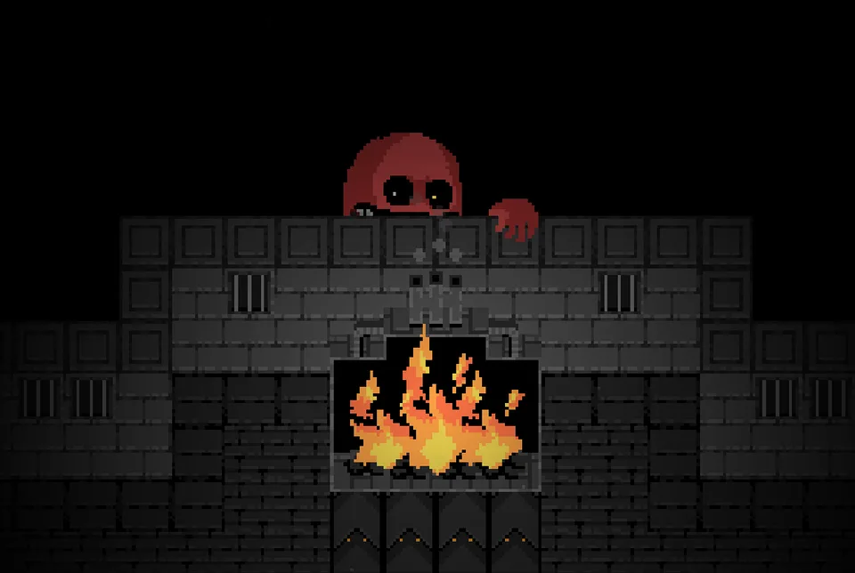 COBB CAN MOVE screenshot with Cobb watching over the furnace