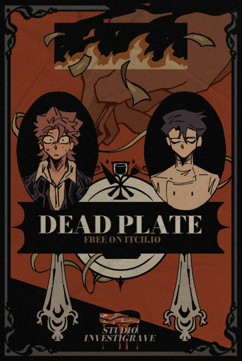 Dead Plate screenshot with visual novel dialogue