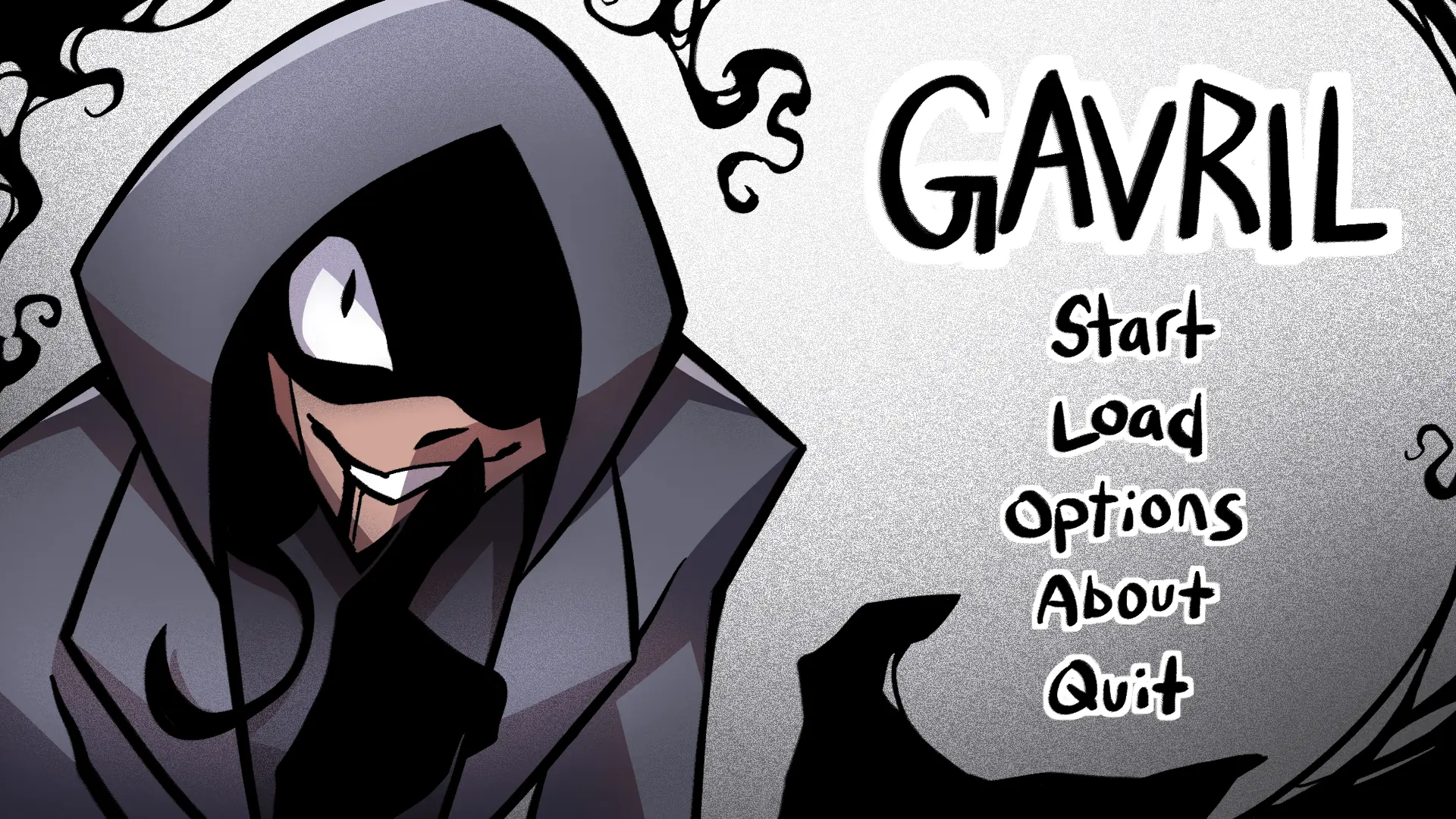Gavril screenshot showing a tense horror visual novel moment